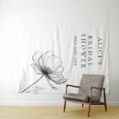 Minimalistisches florales Brautparty Foto Hintergr Wandteppich (Beispiel (Horizontal))