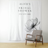 Minimalistisches florales Brautparty Foto Hintergr Wandteppich (Beispiel)