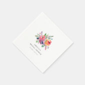 Minimalistisches florales Brautparty Serviette (Ecke)