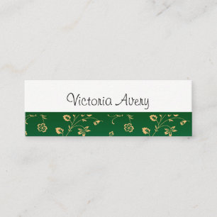 Minimalistisches florales Design modernes personal Mini Visitenkarte
