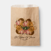 Minimalistisches florales Elegant Hochzeitsgast Geschenktütchen (Vorderseite)