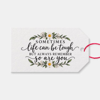 Minimalistisches florales inspirierendes Zitat-Des Geschenkanhänger