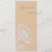 Minimalistisches florales Menü Menükarte (Rückseite)