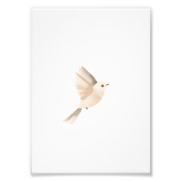 Minimalistisches Flugvogelplakat – Sanfte Wandkuns Fotodruck