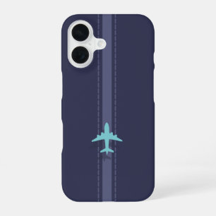 Minimalistisches Flugzeug iPhone 16 Hülle