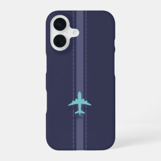 Minimalistisches Flugzeug iPhone 16 Hülle