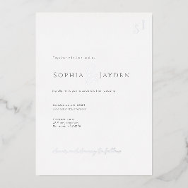 Minimalistisches Foil Invitation Flat Card Elegant Folieneinladung