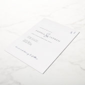Minimalistisches Foil Invitation Flat Card Elegant Folieneinladung (Gedreht)