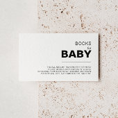 Minimalistisches formales Babyduschbuch Begleitkarte