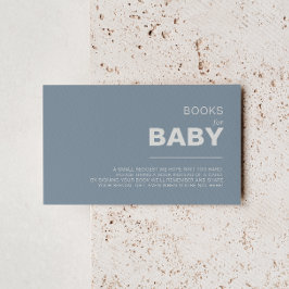 Minimalistisches formales Blue Baby Duschbuch Begleitkarte