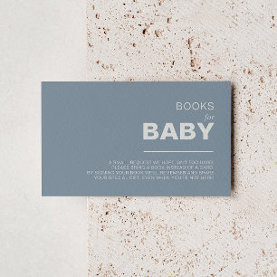 Minimalistisches formales Blue Baby Duschbuch Begleitkarte