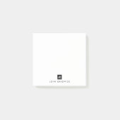 Minimalistisches formales Schwarzes Quadrat Post-it Klebezettel (Vorderseite)