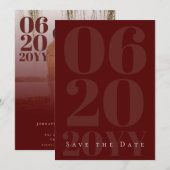 Minimalistisches formatiertes Foto Save The Date (Vorne/Hinten)