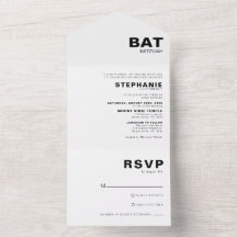 Minimalistisches formelles Elegant Bat Mitzvah