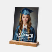 Minimalistisches Foto 8. Abschluss Ankündigung Acrylschild (Winkel)