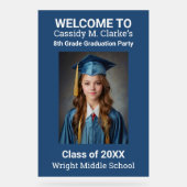 Minimalistisches Foto 8. Abschluss Begrüßungszeich Acrylschild (Vorderseite)