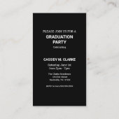 Minimalistisches Foto 8. Grad Grad Grad Grad Grad  Visitenkarte (Rückseite)