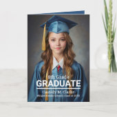 Minimalistisches Foto 8. Klasse Abschluss Einladung (Vorderseite)