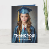 Minimalistisches Foto 8. Klasse Abschluss Vielen D Dankeskarte (Vorderseite)