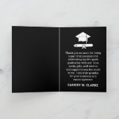 Minimalistisches Foto 8. Klasse Abschluss Vielen D Dankeskarte (Innenseite)