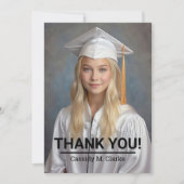 Minimalistisches Foto 8. Klasse Abschluss Vielen D Dankeskarte (Vorderseite)