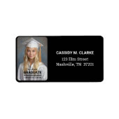 Minimalistisches Foto Abschluss 8. Klasse Adressaufkleber (Vorne)