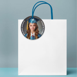 Minimalistisches Foto Abschluss 8. Klasse Geschenkanhänger