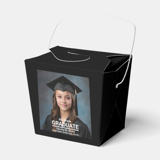 Minimalistisches Foto Abschluss 8. Klasse Geschenkschachtel (Vorderseite)
