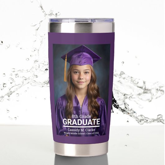 Minimalistisches Foto Abschluss 8. Klasse Thermobecher