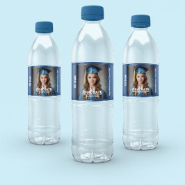 Minimalistisches Foto Abschluss 8. Klasse Wasserflaschenetikett