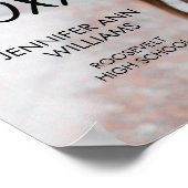 Minimalistisches Foto Abschluss Ankündigung Poster (Ecke)