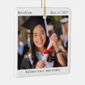 Minimalistisches Foto Abschluss Keepake Keramikornament (Rechts)