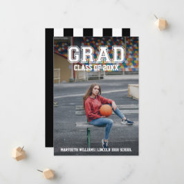 Minimalistisches Foto Abschluss Varsity Ankündigun Ankündigung