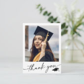 Minimalistisches Foto Abschluss Vielen Dank Postkarte (Stehend Vorderseite)