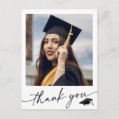 Minimalistisches Foto Abschluss Vielen Dank Postkarte (Vorderseite)