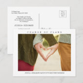 Minimalistisches Foto Änderung der Pläne Postkarte (Vorne/Hinten)