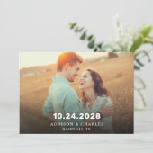 Minimalistisches Foto | ANKÜNDIGUNG DATUM FREIHALT (Stehend Vorderseite)