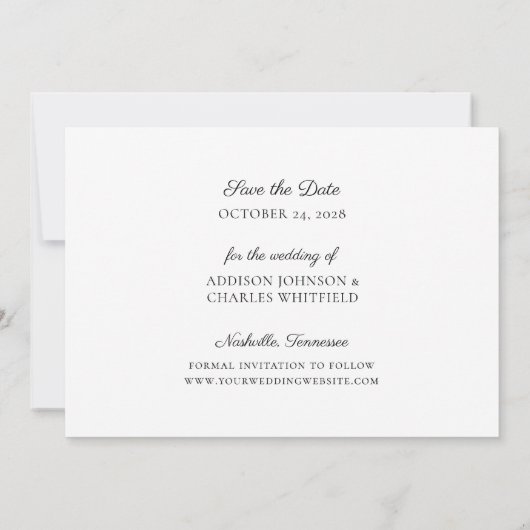 Minimalistisches Foto | ANKÜNDIGUNG DATUM FREIHALT (Rückseite)