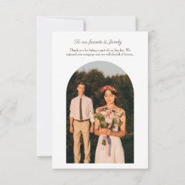 Minimalistisches Foto Arch Moderne Hochzeit Vielen Dankeskarte