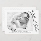Minimalistisches Foto Baby Vielen Dank Dankeskarte (Vorne/Hinten)