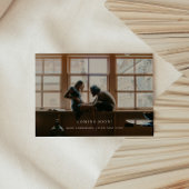 Minimalistisches Foto "Bald kommt!" Baby Schwanger Ankündigung