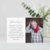 Minimalistisches Foto Beerdigung Danke Karte (Stehend Vorderseite)