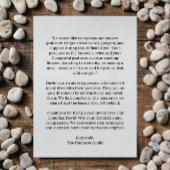 Minimalistisches Foto Beerdigung Dankeskarte