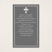 Minimalistisches Foto Beerdigung Gebet Grau Karte (Rückseite)