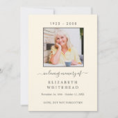 Minimalistisches Foto Beerdigung Gebet von Weiß Einladung (Vorderseite)