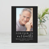 Minimalistisches Foto Beerdigungskarte Einladung (Stehend Vorderseite)