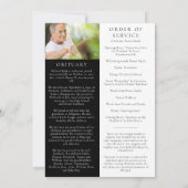 Minimalistisches Foto Beerdigungskarte Einladung (Rückseite)