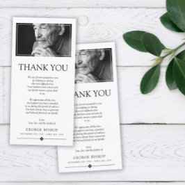 Minimalistisches Foto | Beileid Vielen Dank Dankeskarte