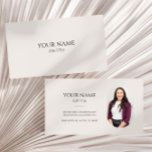 Minimalistisches Foto Beruflich Moderne Beige Visitenkarte<br><div class="desc">Dies ist eine Minimalistische Custom Picture Foto Beruflich Moderne Beige Business Card!</div>