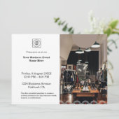 Minimalistisches Foto | Berufliches Business-Event Einladung (Stehend Vorderseite)
